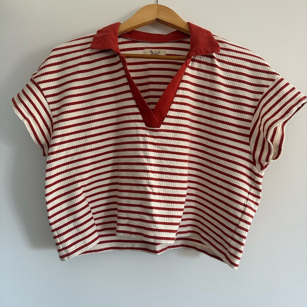 *never worn* Madewell cropped polo tee